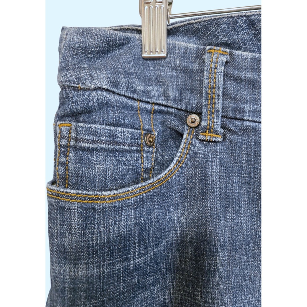 Seven7 Womens Sz 31 Indie Chic Grunge Bootcut Jeans Medium Wash Blue Low Rise - Picture 3 of 12
